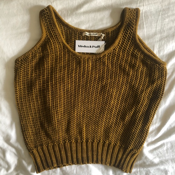 Misha & Puff SS22 Net Tank Antique Brass - Picture 2 of 3